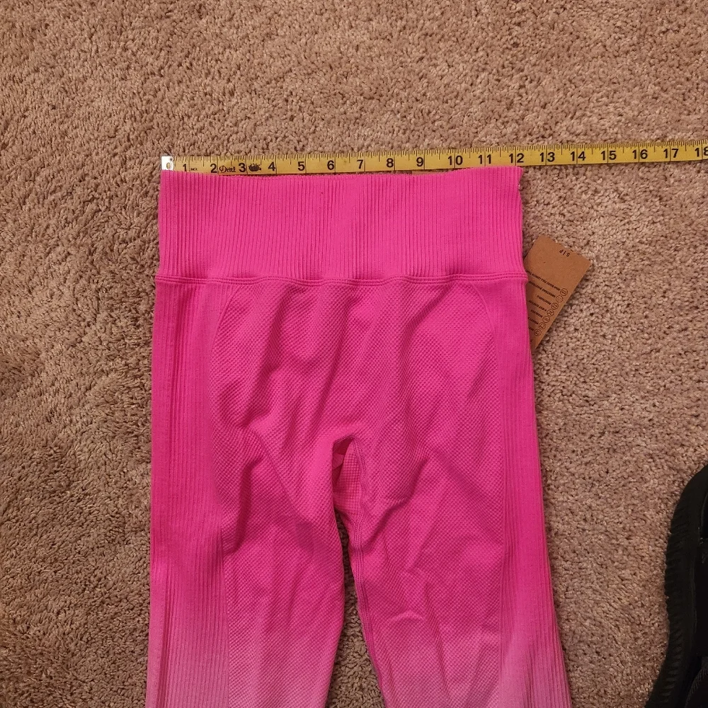 Pink Victoria's Secret Seamless High Waist Workout Tight Size Pants Small Bra XL - Picture 6 of 10